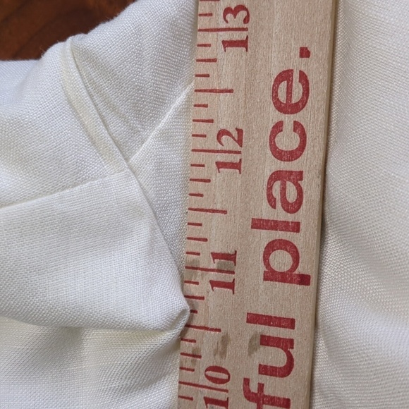 Mercer & Madison Womens White Linen Tie Waist Wide Leg Pants Size 6 Side Zipper - Picture 11 of 14